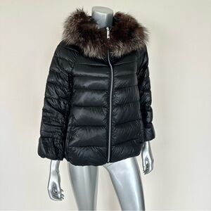 NEW!!! Sam Edelman women puffer jacket with natural fur size S